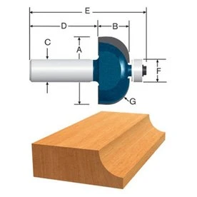 1/2-in Carbide-tipped Cove Bit With 1/4-in Shank For Precision Routing