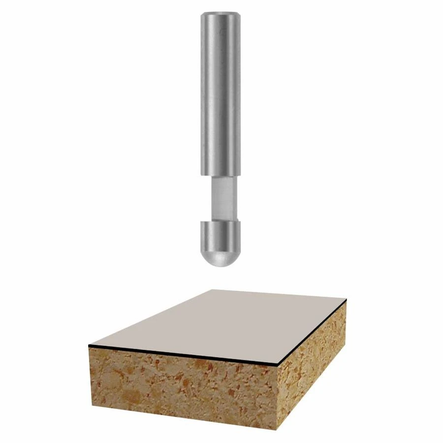 Solid Carbide Flush Trimmer Bit, Self-piloted 1/4-in X 1/4-in For Laminate Trim