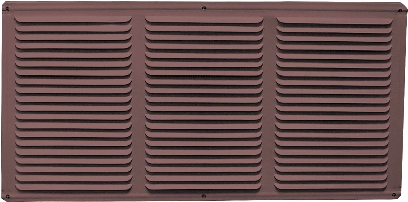 16 In X 4 In Brown Aluminum Under Eave Soffit Vent With Pre-punched Nail Holes