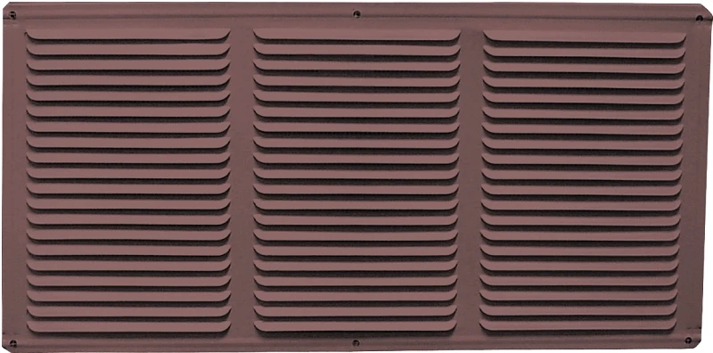 16 In. X 8 In. Brown Aluminum Under Eave Vent With Pre-punched Nail Holes