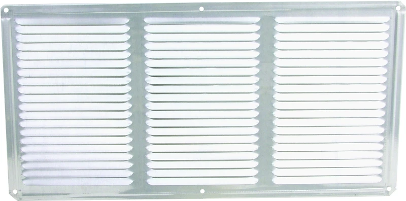 16 In. X 8 In. Aluminum Under Eave Soffit Vent In Mill Finish