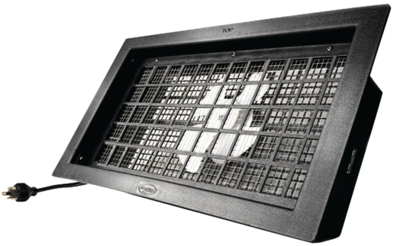 16 In. X 8 In. Black Resin Power Foundation Vent - Model Pfv1
