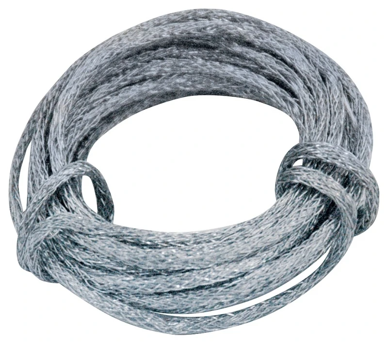 9' Galvanized Braided Wire, 100 Lb Capacity, Self-tying, Kink-resistant