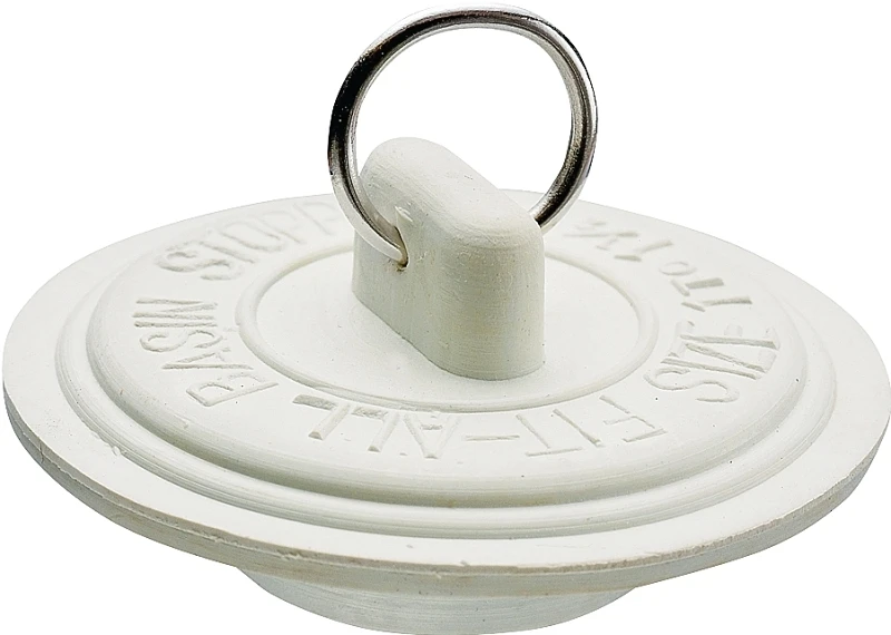 1 3/8 Inch Diameter White Rubber Sink Stopper Model Pp22003