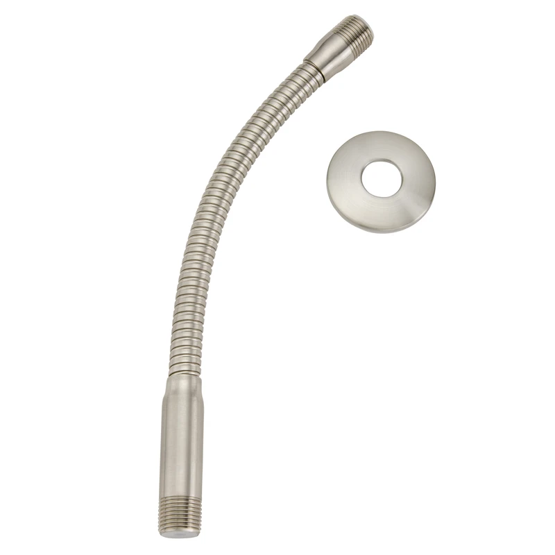 Adjustable Shower Arm And Flange, Brushed Nickel, 11-1/2 In Length