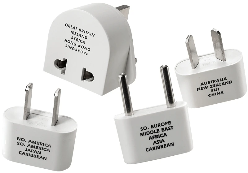 Travel Smart International Adapter Plug Kit - 4 Piece Set For Global Use