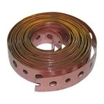 Hanger Strap, Copper-Plated Steel, 3/4-In. x 10-Ft.