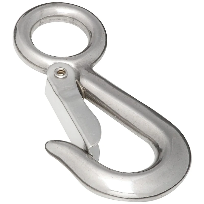 Rigid Eye Snap, Round Fixed Eye, Stainless Steel, 3/4" X 3-13/16"