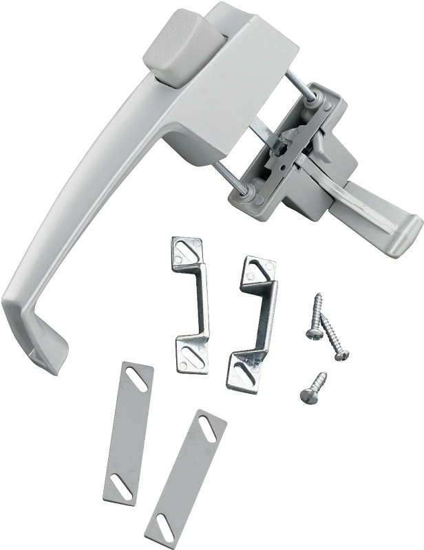 Screen & Storm Door Latch, Out Swinging, Push-Button, Aluminum