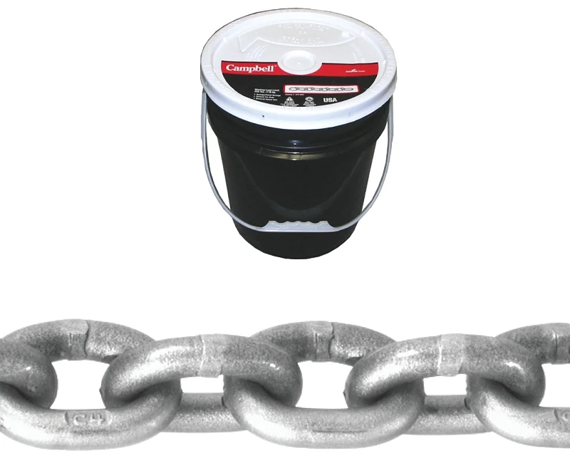 3/8 In. Zinc-plated Carbon Steel Coil Chain, 75 Ft., Grade 43 High Test