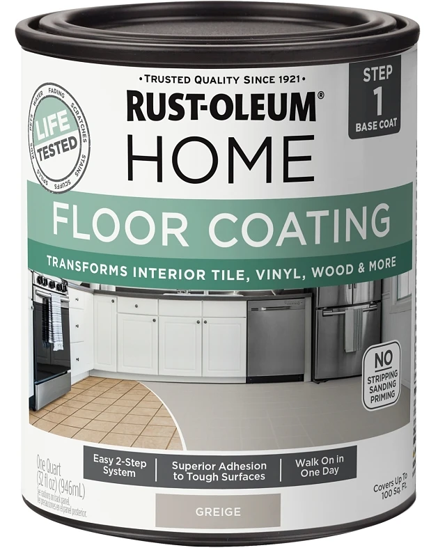 HOME Floor Coating Base Coat, Step 1, Greige, Qt.