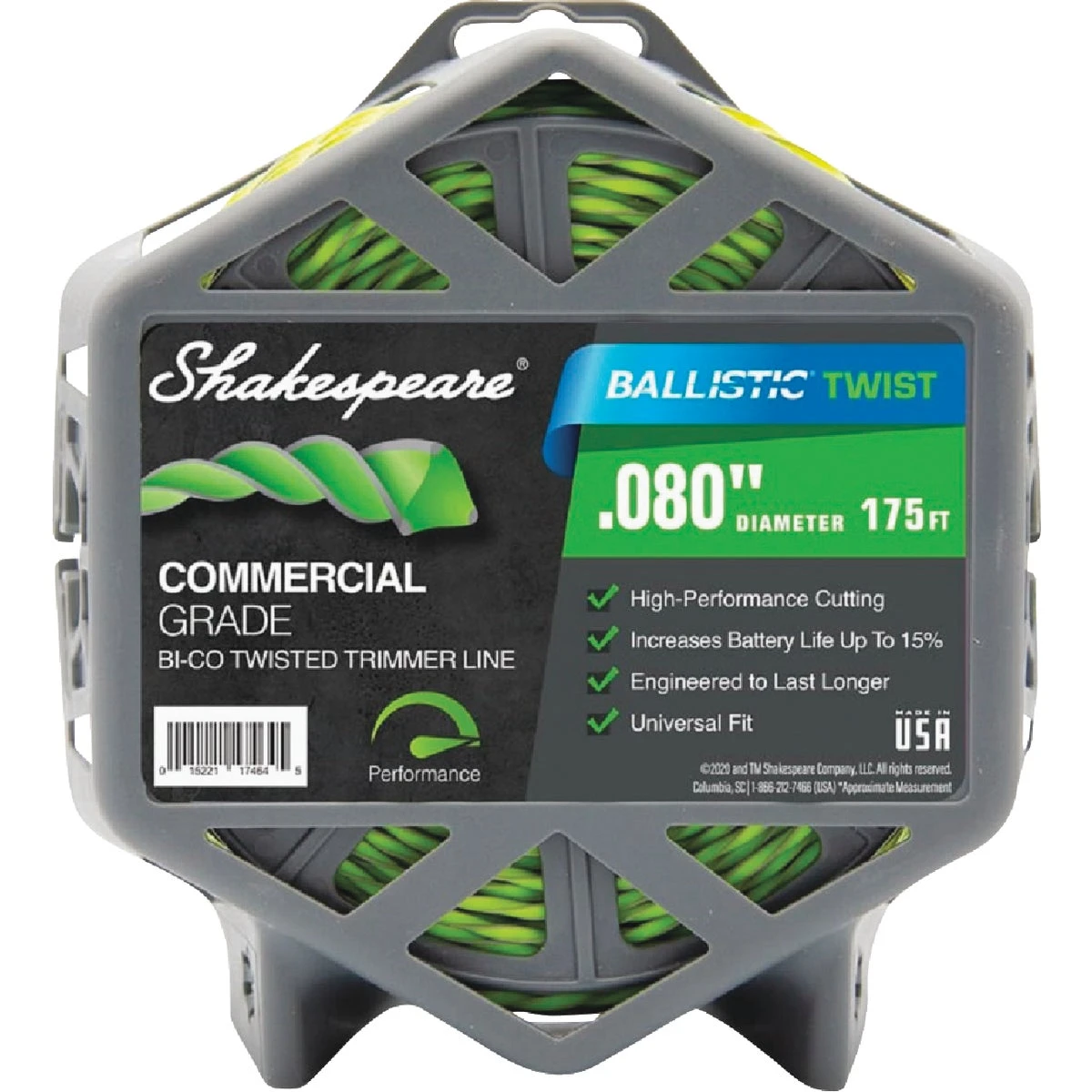 Ballistic Twist 0.080" X 175' Heavy-duty Trimmer Line