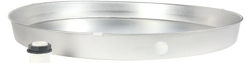 Water Heater Pan With Fitting, Aluminum, 24 x 2.25 In.