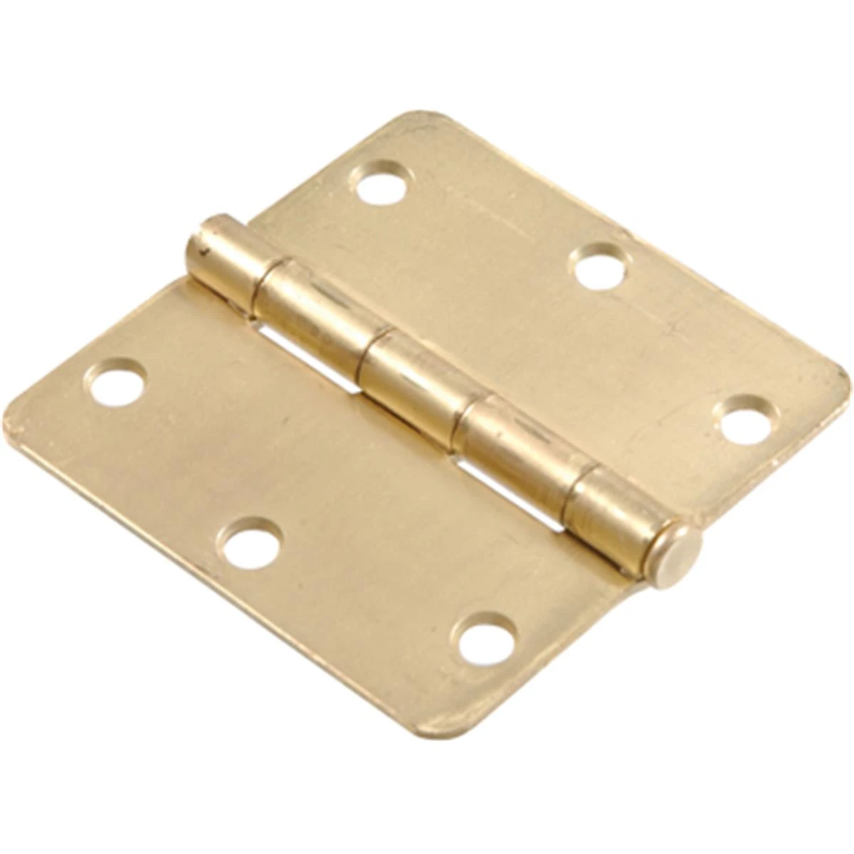 4 Inch Satin Brass Residential Round Corner Door Hinge - Model 852605
