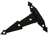 The Hillman Group 851658 8" Ornamental Spring T-Hinge- Black Finish 2-Pack