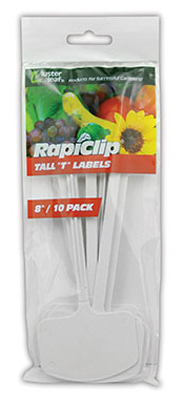 Rapiclip 8 In. Plastic Plant & Garden Marker T-label (10 Pk) Model 818