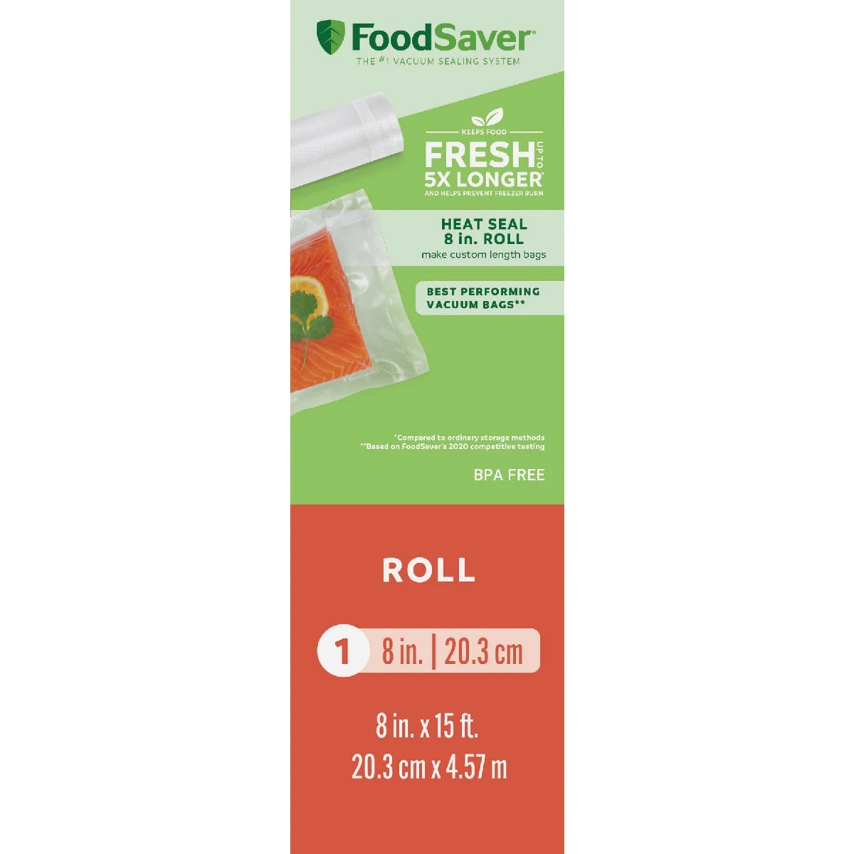 8 Inch X 15 Feet Roll Freezer Bag - Custom Lengths, 3-ply Material