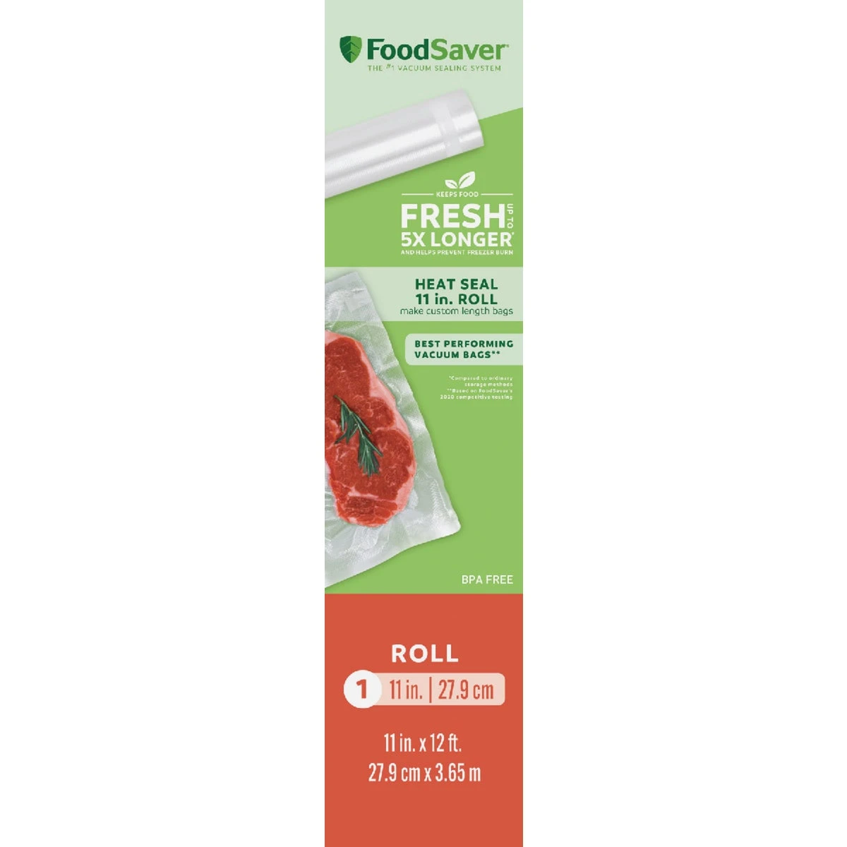 11 In. X 12 Ft. Vacuum Seal Roll For Food Storage