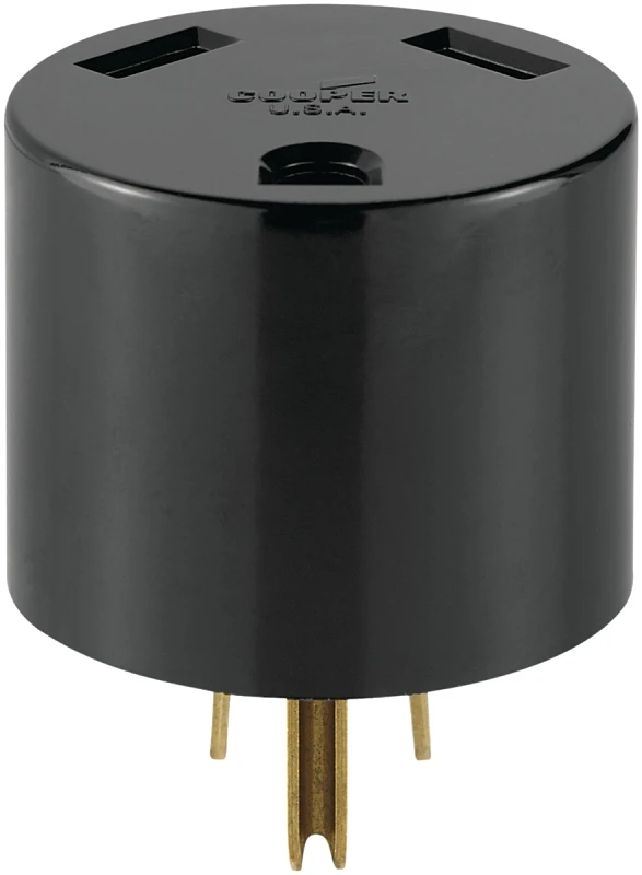 Cooper Wiring 1264-box 30 Amp 125 Volt Heavy Duty Power Adapter Plug And Receptacle