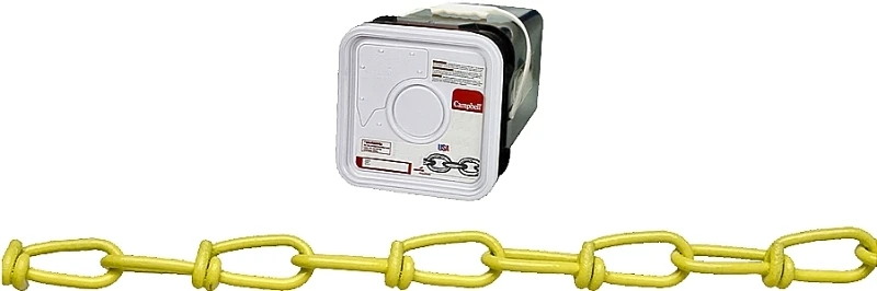 Chain No. 2/0 Double Loop Carbon Steel Chain 9/64 In. Diameter X 200 Ft. Length