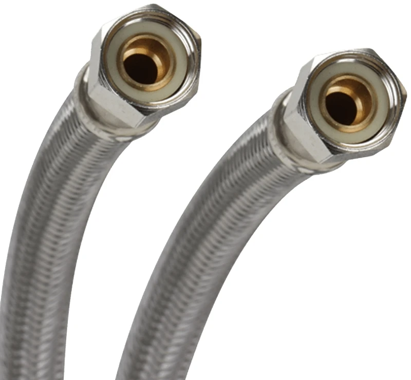 Braided Stainless Steel Faucet Connector 3/8 In. Comp X 3/8 In. Comp 16 In. Length