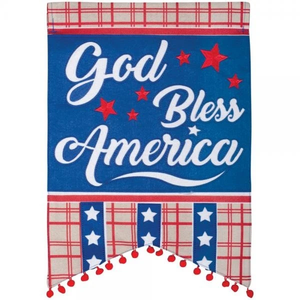 Burlap Stars & Stripes Garden Flag, 12.5 X 18 Inch Outdoor Decorative Flag