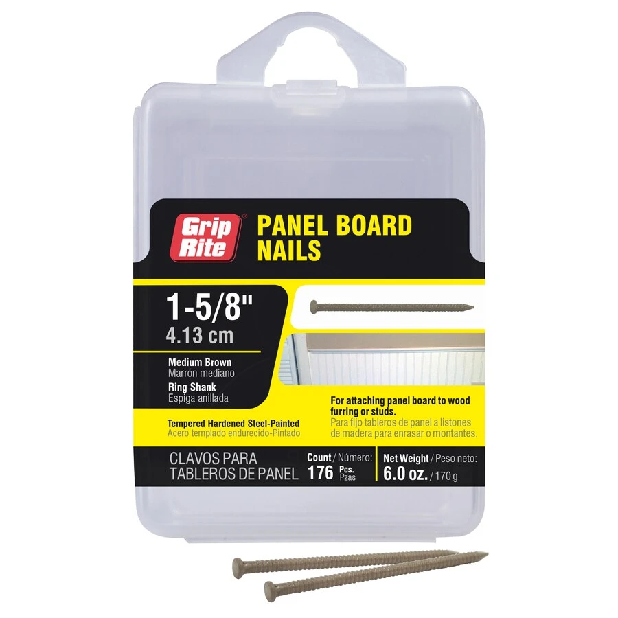 Grip-rite 16.5-gauge Steel Panel Board Nails 1-5/8 In. Medium Brown (6 Oz)