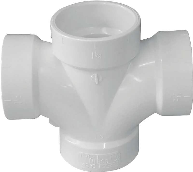 2 Inch Dwv Pvc Double Sanitary Tee Pipe Fitting