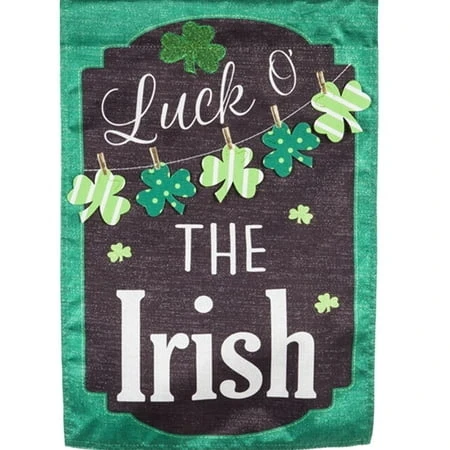 28 In. X 44 In. St. Patrick's Day Chalkboard Linen House Flag