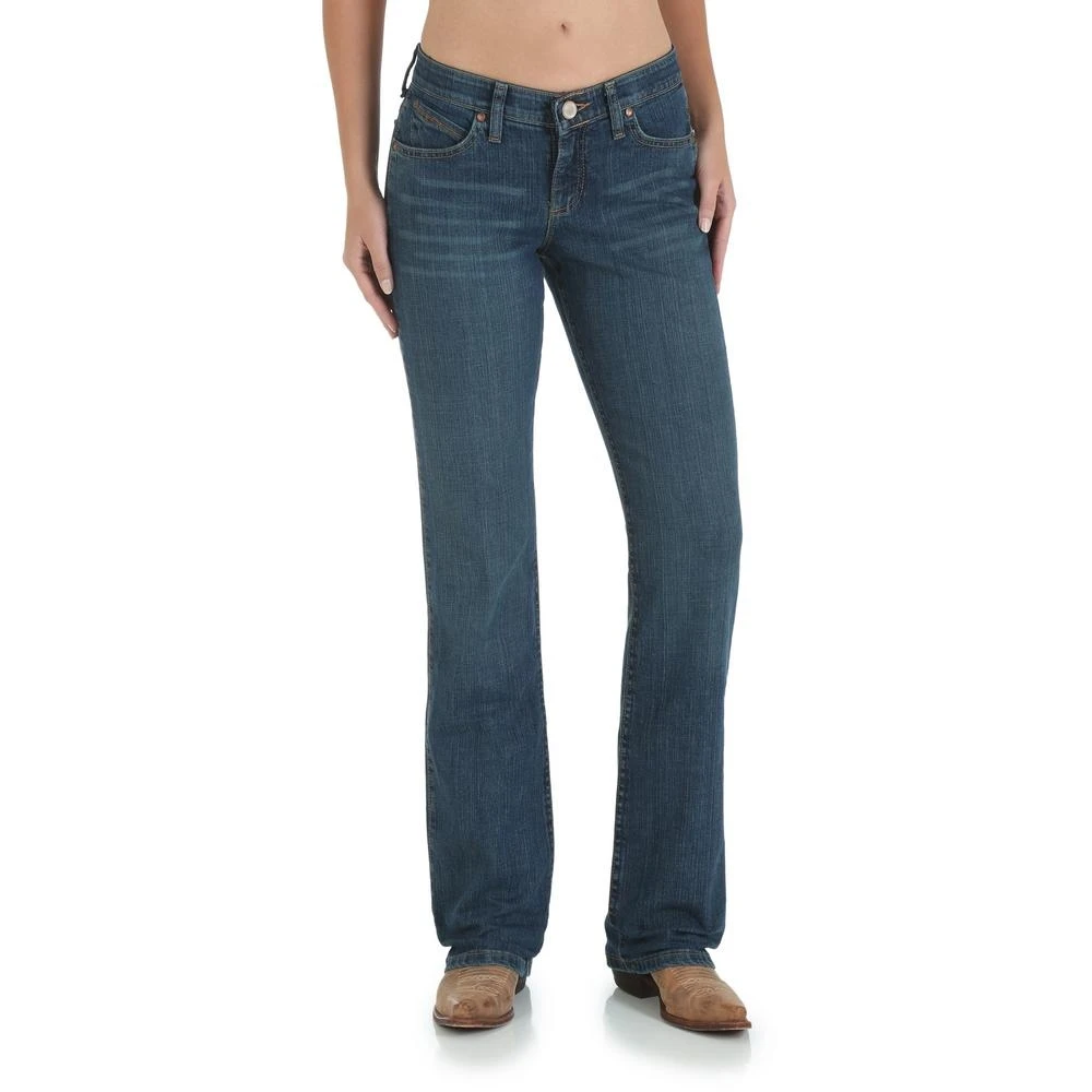 Women's 11x34 Medium Denim Ultimate Riding Jean With Boot Cut And No Gap Waistband