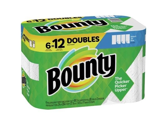Select-a-size White Paper Towels, 6 Double Rolls, 3700066557