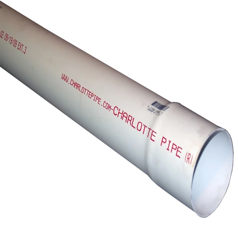 3 Inch X 10 Feet Solid Pvc Drain And Sewer Pipe With Belled End