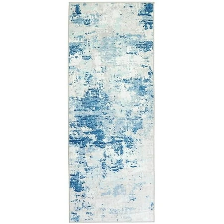 Pr-hc003j 21 X 54 Inch Blue Ice Area Rug For Home Decor