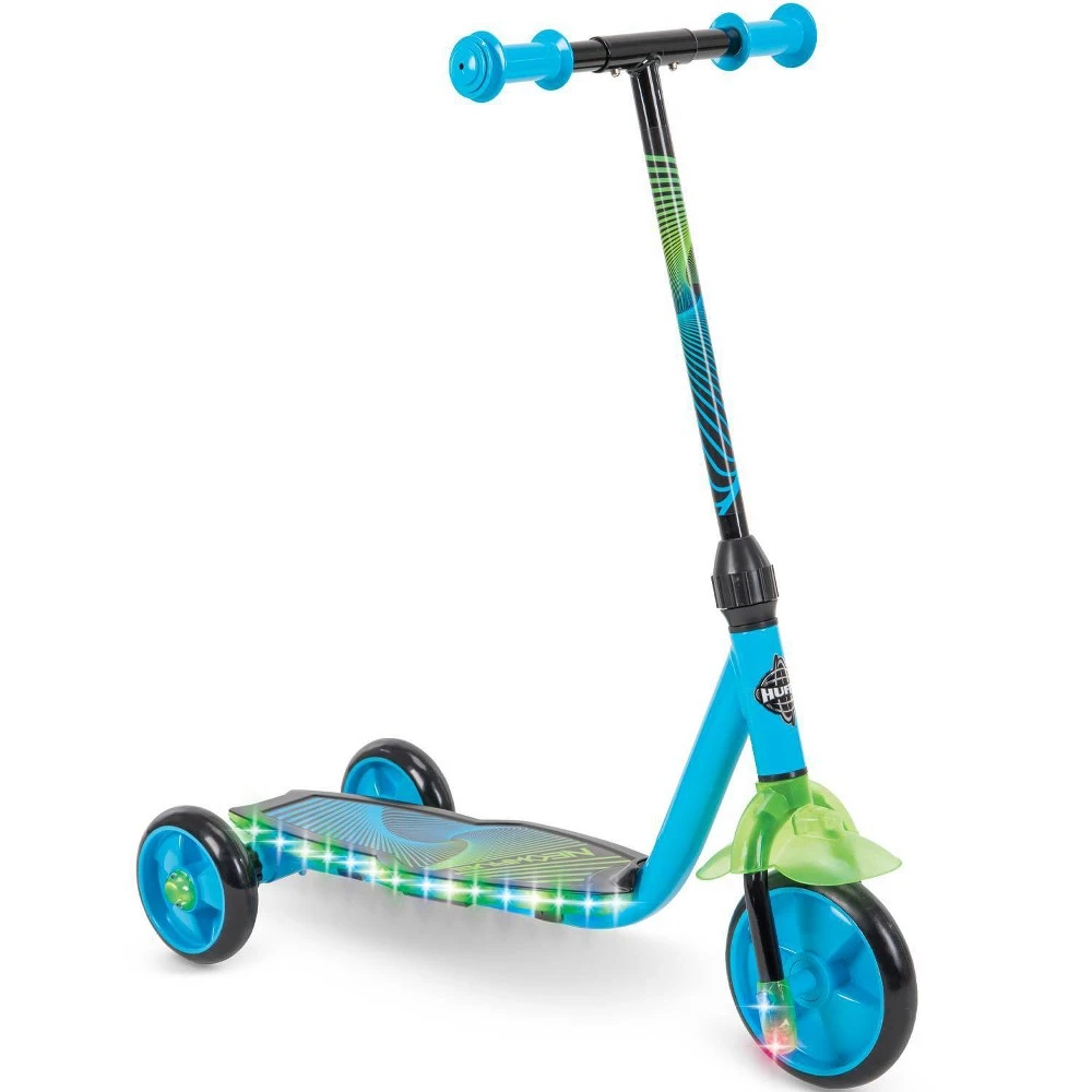 Electrolight Neowave 3-wheel Kids' Kick Scooter With Led Lights - Blue