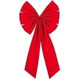 14 X 28 Inch 6 Loop Red Bow For Holiday Decor