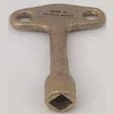 5/16" X 3" Brass Furnace Key For Heating Systems