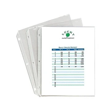 Medium Weight Clear Sheet Protectors, 100 Count, Model 10524