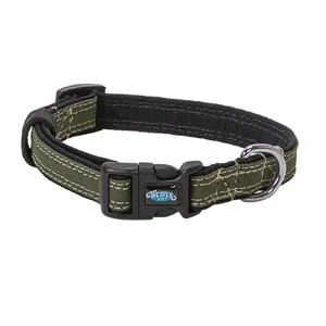 CANVAS SNAP-N-GO COLLAR MD GRN