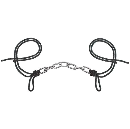 Nylon Tie Chain Curb Strap With Nickel Plated Chain