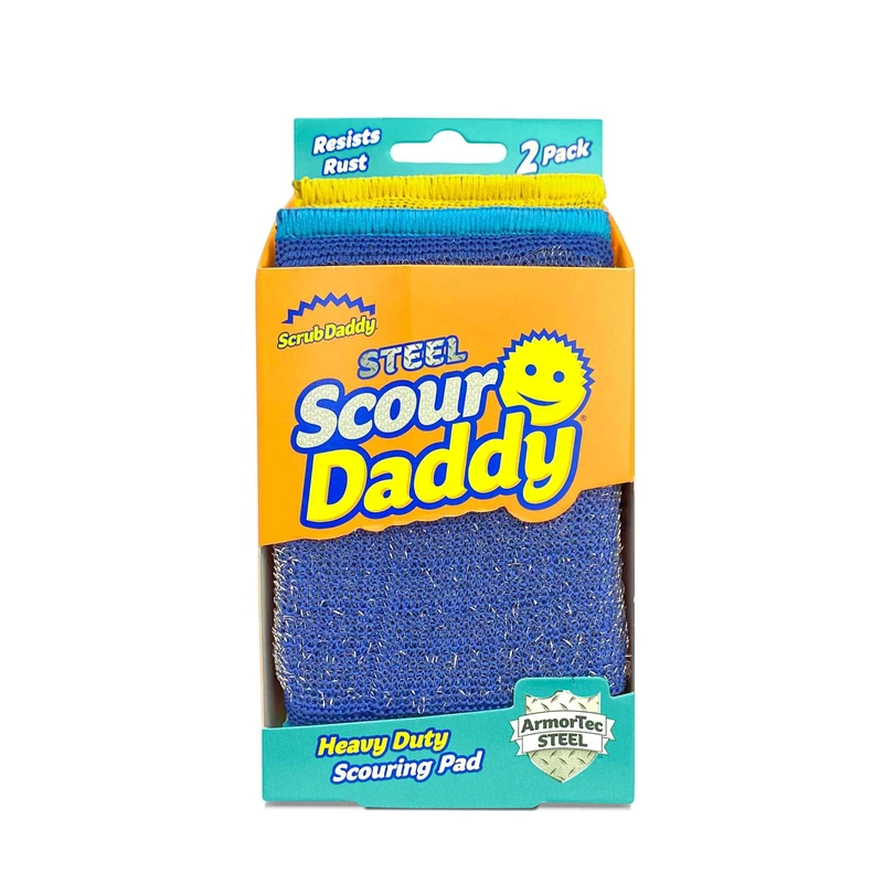 Scour Daddy Heavy Duty Scouring Pad, Steel Mesh, 2 Pk, All Purpose
