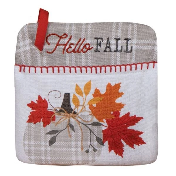 Harvest Blessing Hello Fall Pocket Oven Mitt By Kay Dee Designs