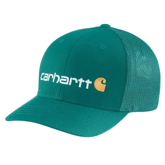 Men's Carhartt Rugged Flex Twill Mesh Back Logo Graphic Flexfit Hat, Dragonfly, Medium/large