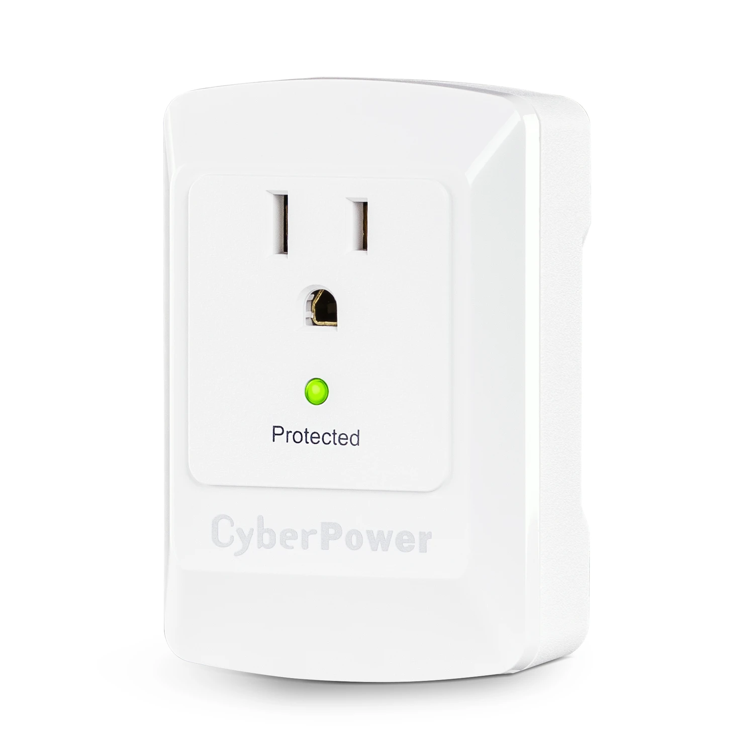 Essential 1 Outlet Wall Tap Surge Protector 900 Joules Low Profile White