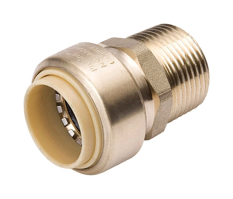 Mueller Proline 1 In. Push Fit X 1 In. Female Pipe Thread Brass Adapter