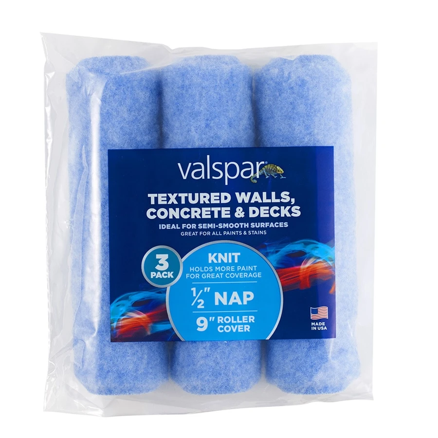3 Pk 9 In Standard Polyester Paint Roller Cover, 1/2 In Nap, Model 888972950