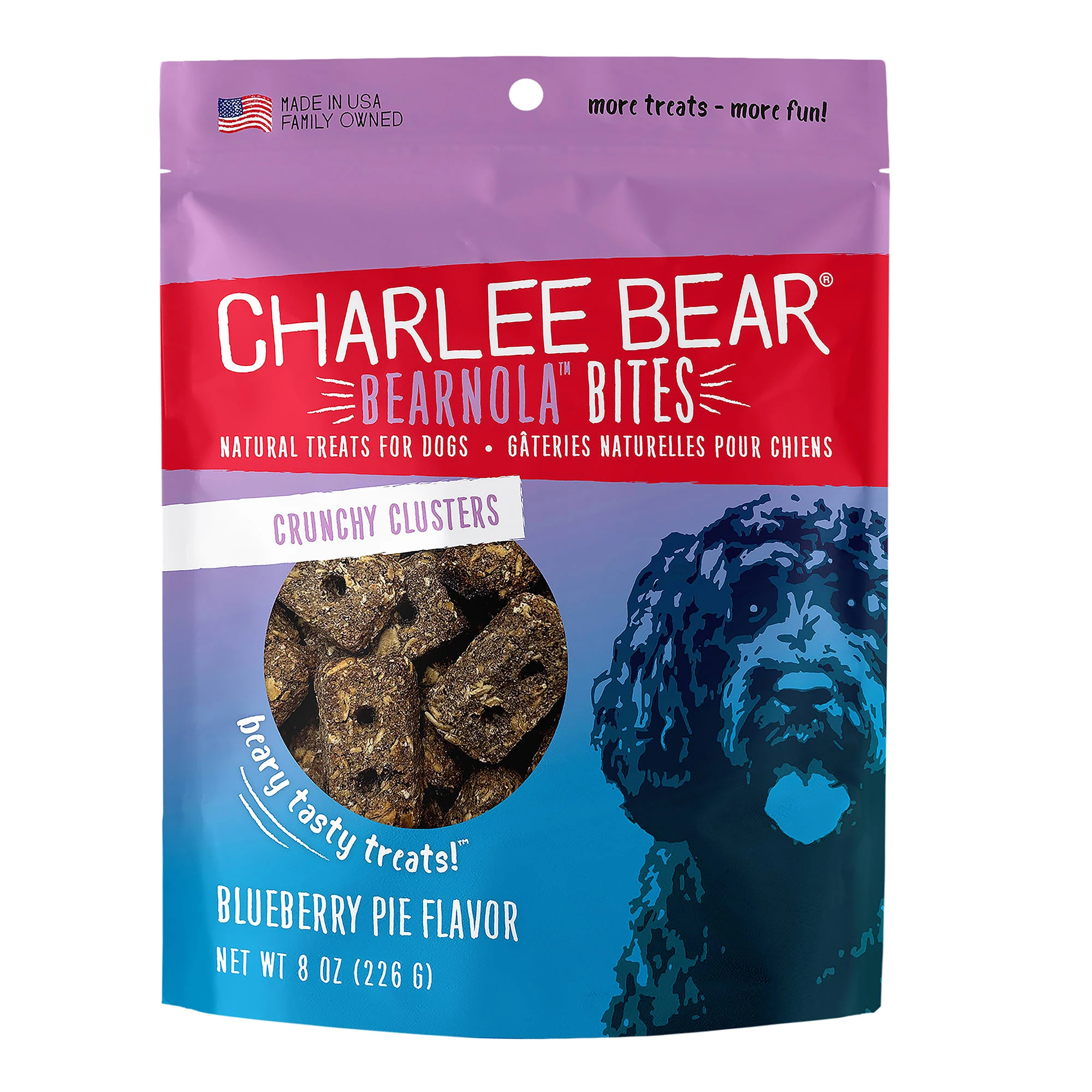 Bearnola Bites Blueberry Pie Crunchy Treats For Dogs, 8 Oz
