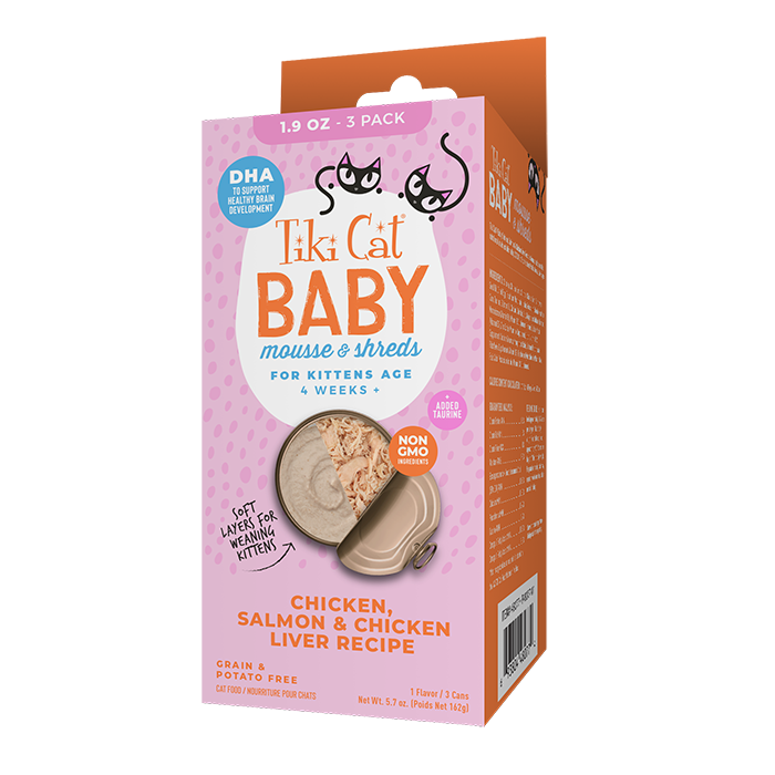 Baby Shreds Wet Cat Food Multipack - Chicken, Salmon & Chicken Liver, 1.9 Oz, 3 Count
