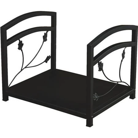 Black Decorative Fireplace Log Holder And Leaf Log Rack Lg-1008a