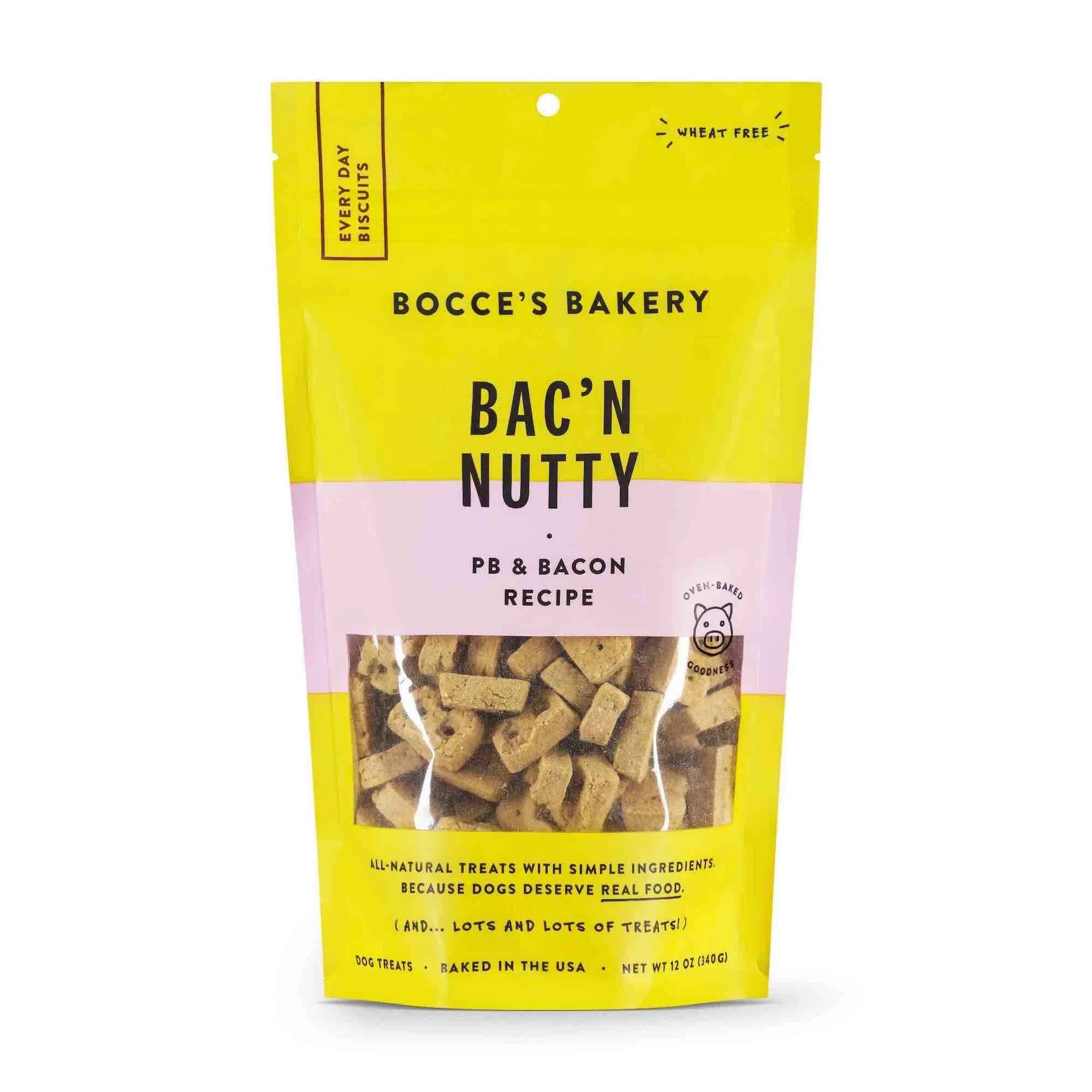 Bac'n Nutty Biscuits Dog Treats, 12 Oz - Peanut Butter & Bacon