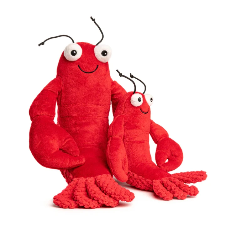 Floppy Lobster Dog Toy, Small - 11" Plush With 5 Squeakers